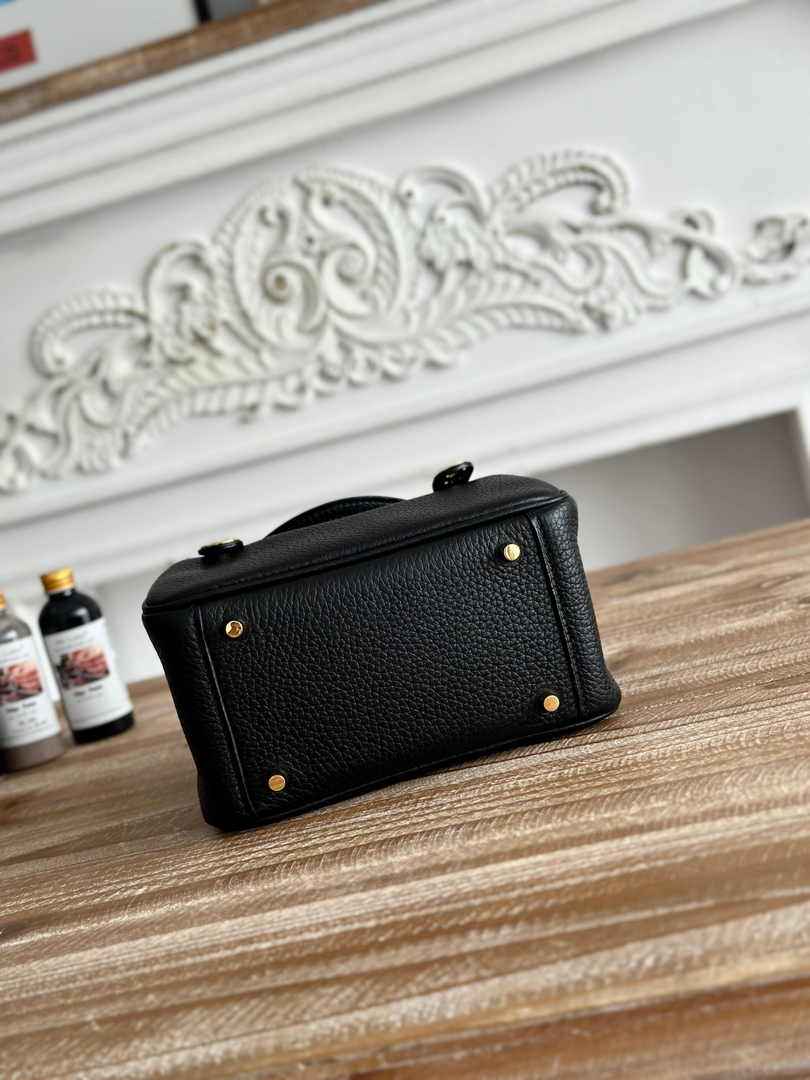 Hermes Lindy Mini Bag Black Togo Leather Gold H68644