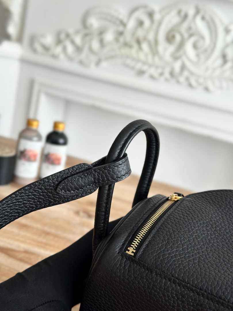 Hermes Lindy Mini Bag Black Togo Leather Gold H68644