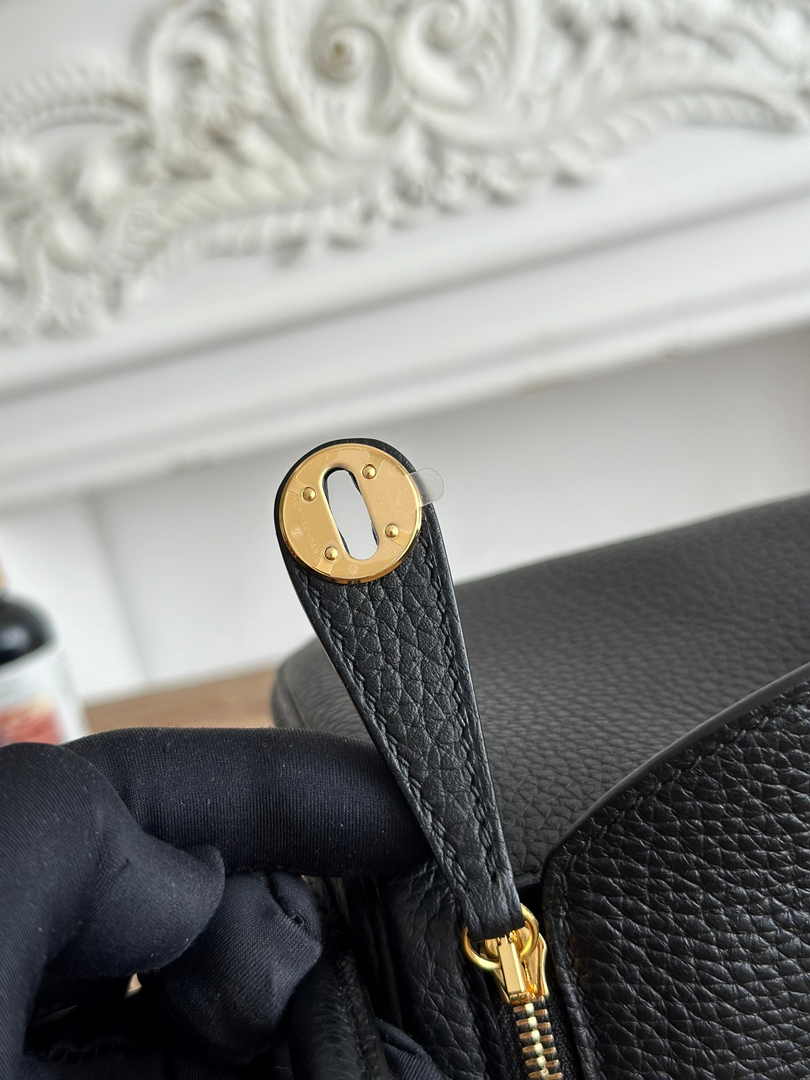 Hermes Lindy Mini Bag Black Togo Leather Gold H68644