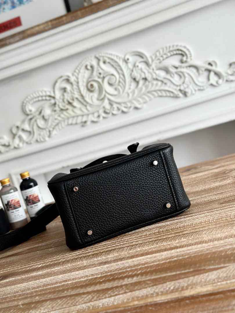 Hermes Lindy Mini Bag Black Togo Leather Silver H68645