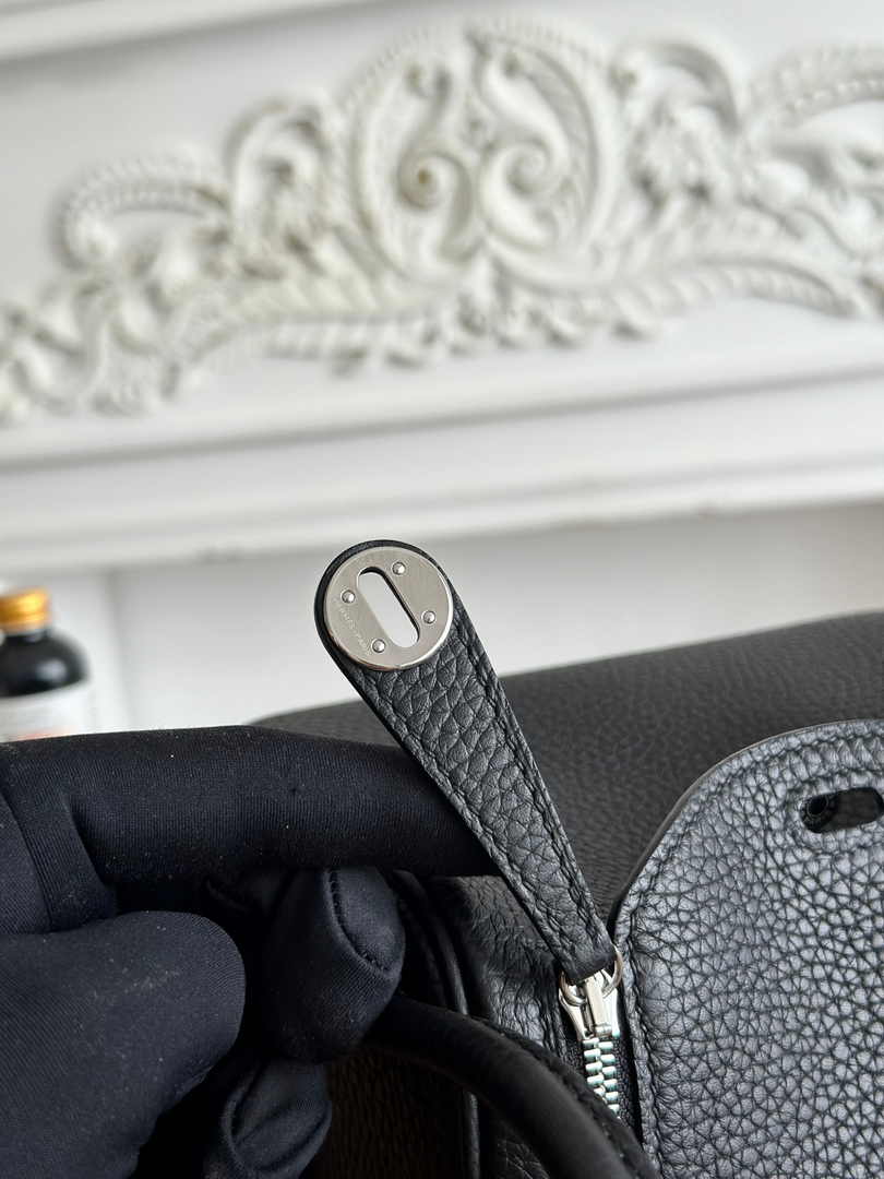 Hermes Lindy Mini Bag Black Togo Leather Silver H68645