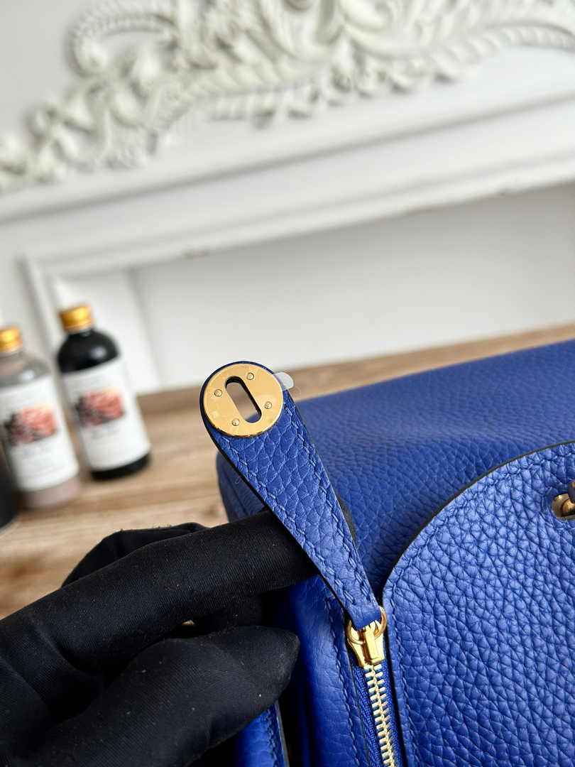 Hermes Lindy Mini Bag Dark Blue Togo Leather Gold H68646