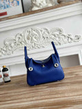 Hermes Lindy Mini Bag Dark Blue Togo Leather Silver H68647