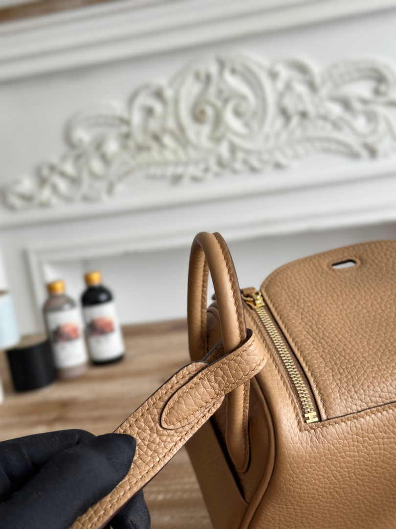Hermes Lindy Mini Bag Apricot Togo Leather Gold H68648