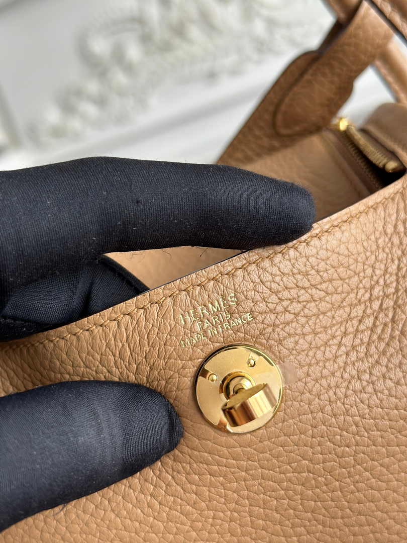Hermes Lindy Mini Bag Apricot Togo Leather Gold H68648