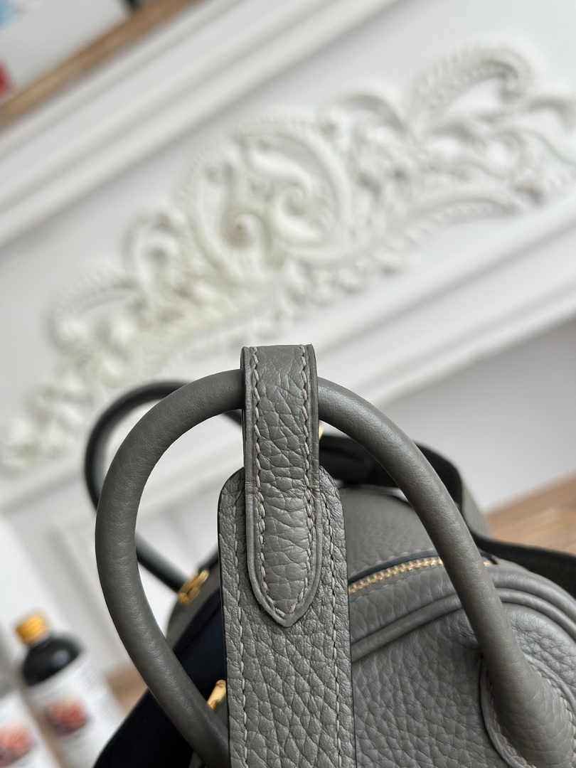 Hermes Lindy Mini Bag Dark Green Togo Leather Gold H68650