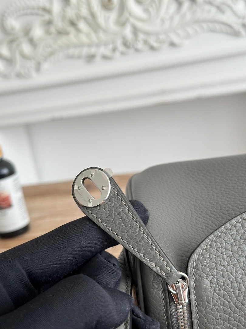 Hermes Lindy Mini Bag Dark Green Togo Leather Silver H68651