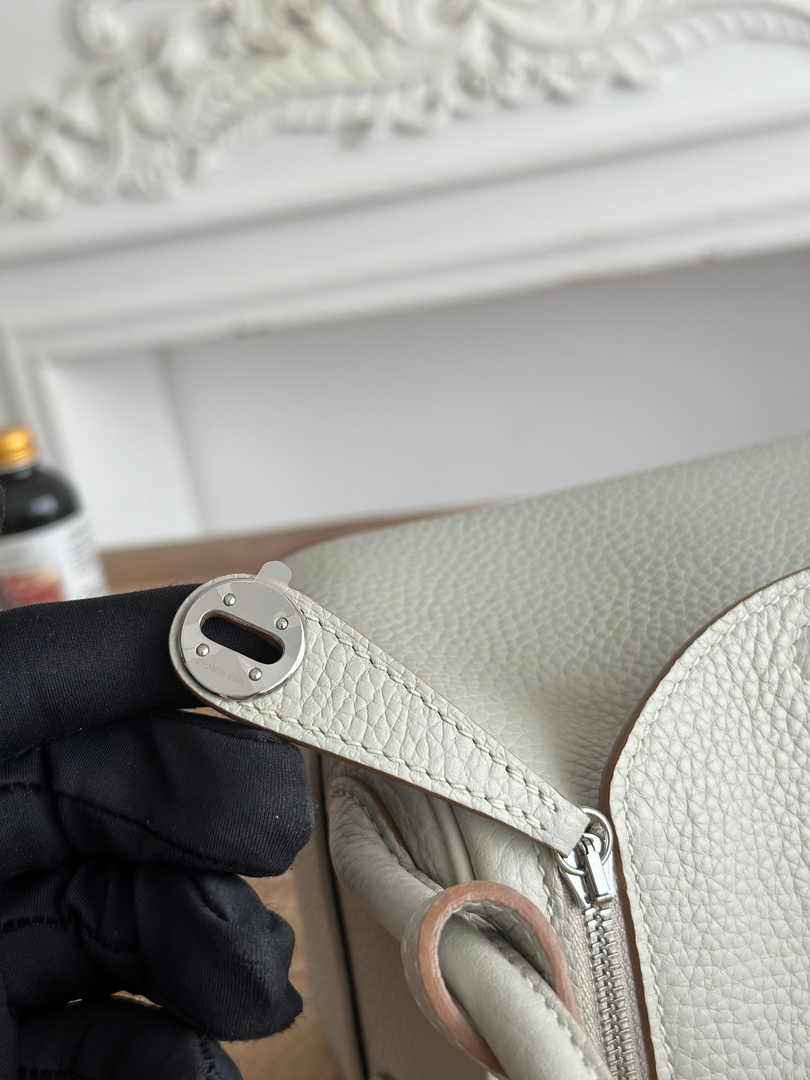 Hermes Lindy Mini Bag Light Gray Togo Leather Silver H68653