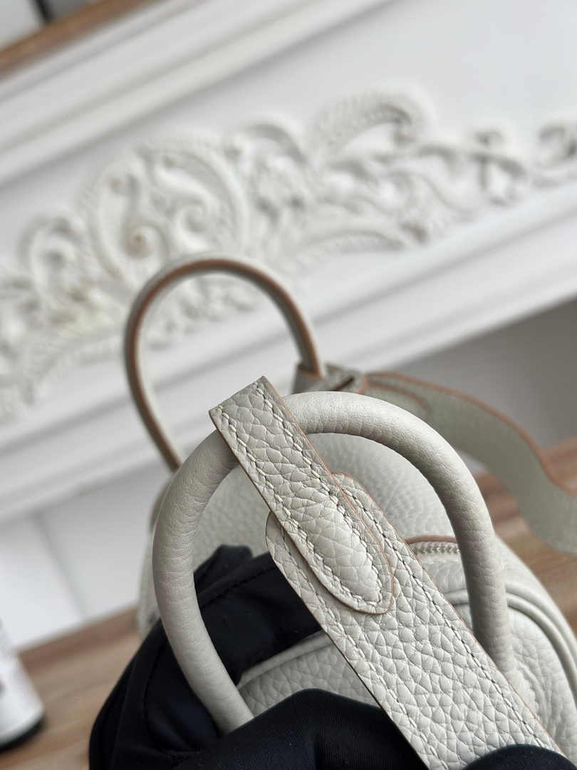 Hermes Lindy Mini Bag Light Gray Togo Leather Silver H68653