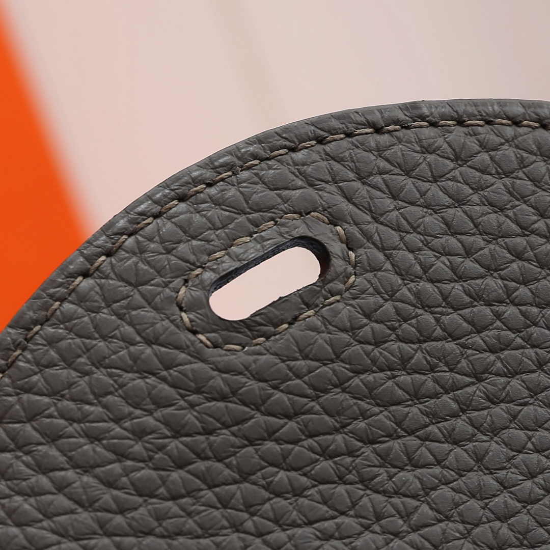 Hermes Lindy Mini Bag Dark Gray Togo Leather Silver Hardware H8600