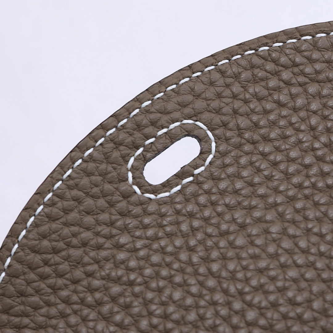 Hermes Lindy Mini Bag Gray Togo Leather Silver Hardware H8603