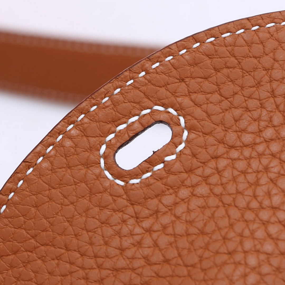 Hermes Lindy Mini Bag Camel Togo Leather Gold Hardware H8607