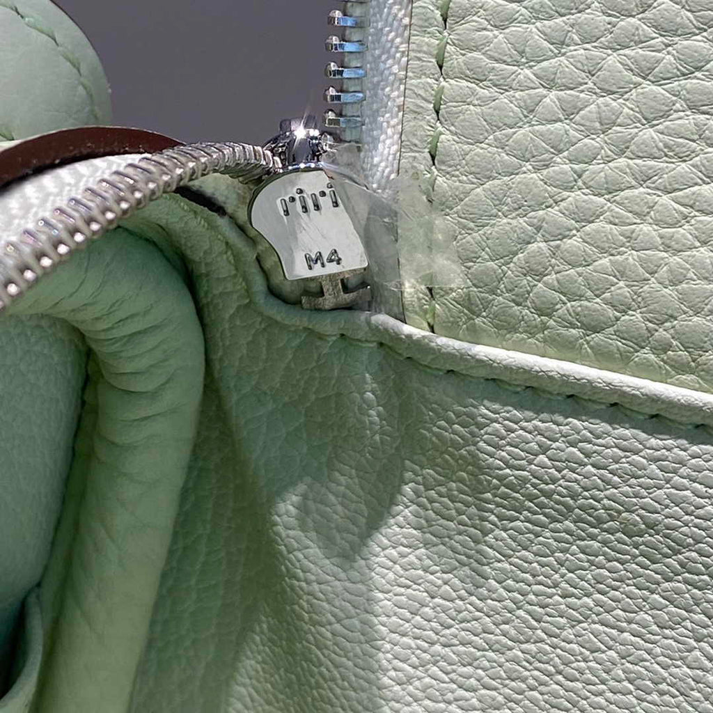 Hermes Lindy Mini Bag Light Green Togo Leather Gold Hardware H8651