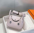 Hermes Lindy Mini Bag Light Purple Togo Leather Gold Hardware H8650
