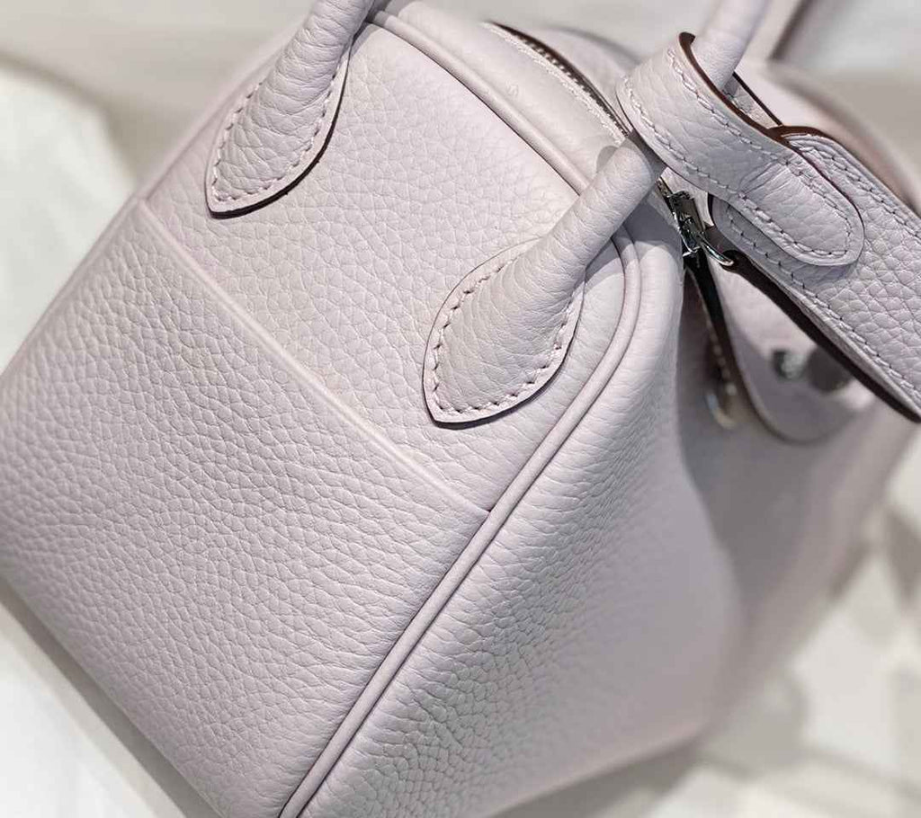 Hermes Lindy Mini Bag Light Purple Togo Leather Gold Hardware H8650