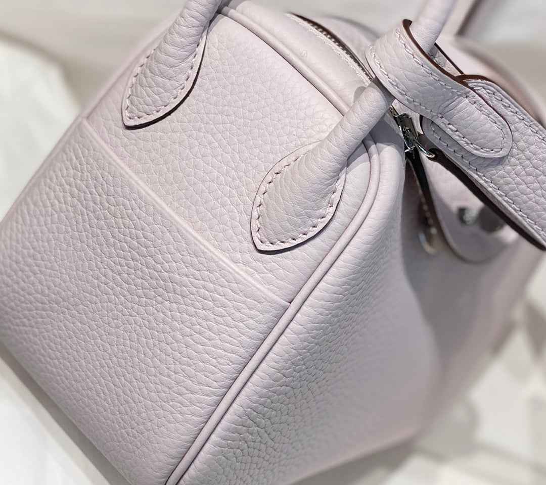 Hermes Lindy Mini Bag Light Purple Togo Leather Gold Hardware H8650