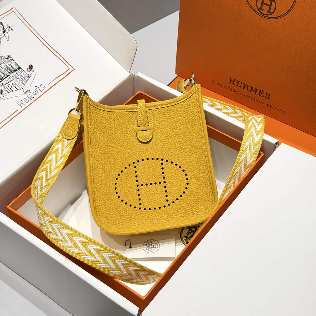 Hermes Mini Evelyne 16 Bag in Taurillon Clemence Leather H069440