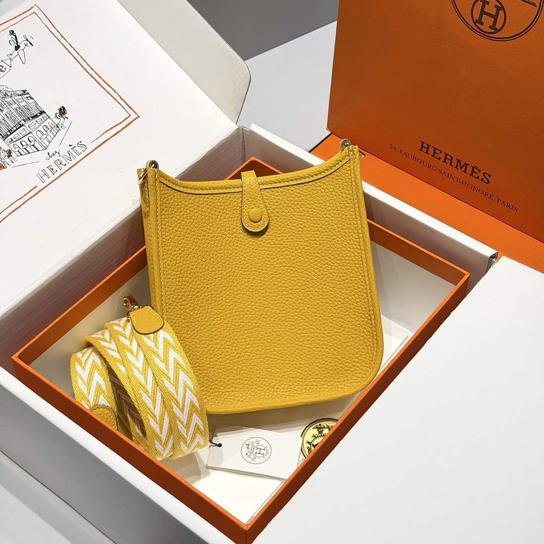Hermes Mini Evelyne 16 Bag in Taurillon Clemence Leather H069440