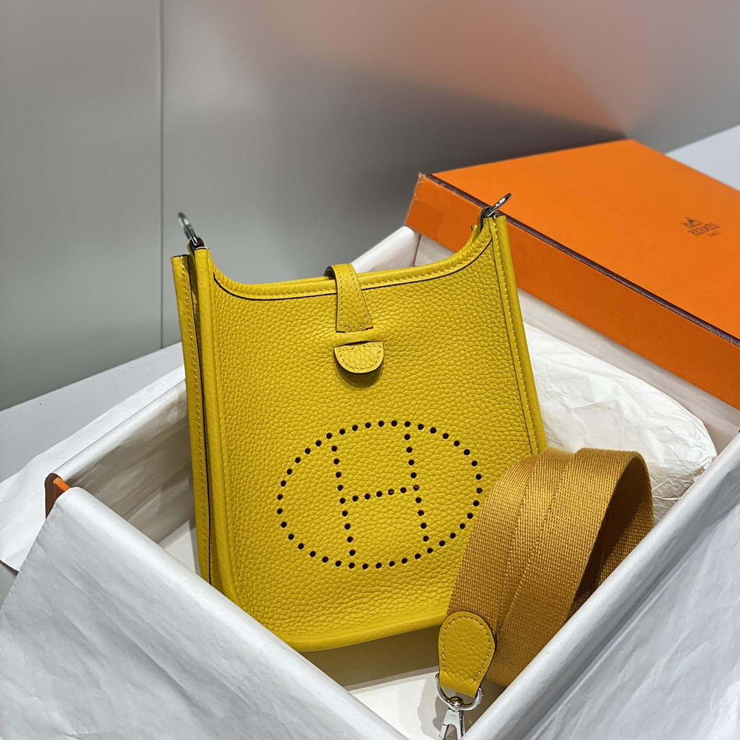 Hermes Mini Evelyne 16 Bag in Taurillon Clemence Leather H069456