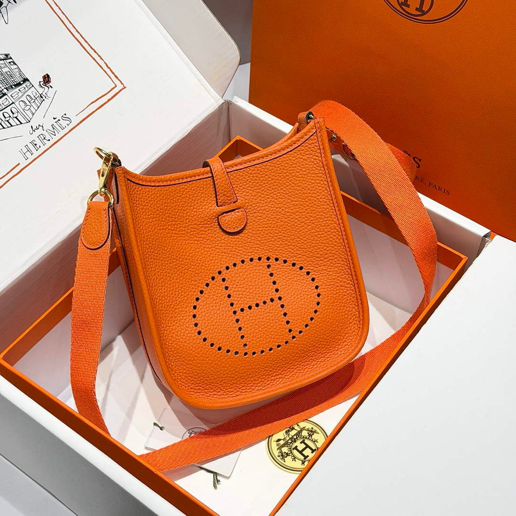 Hermes Mini Evelyne 16 Bag in Taurillon Clemence Leather H069425