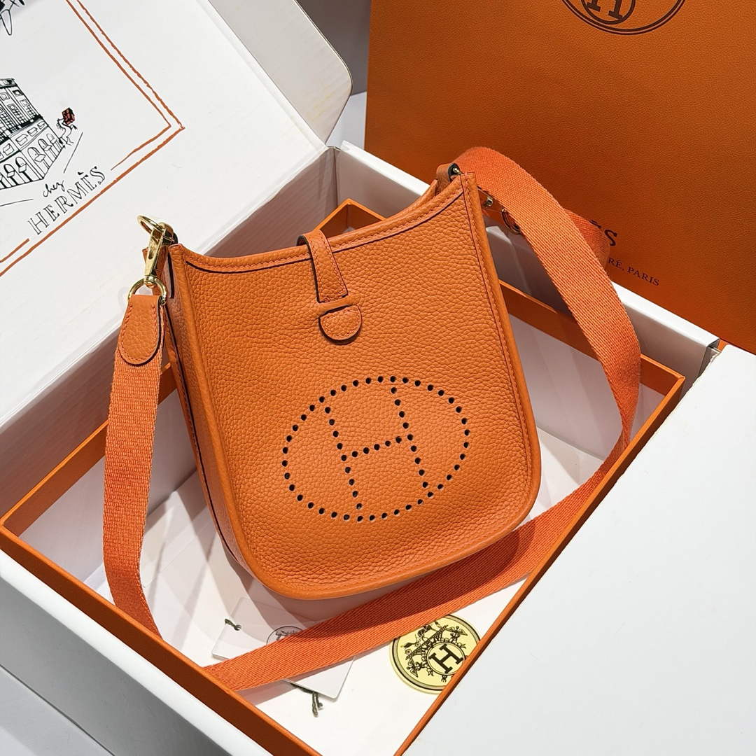 Hermes Mini Evelyne 16 Bag in Taurillon Clemence Leather H069425