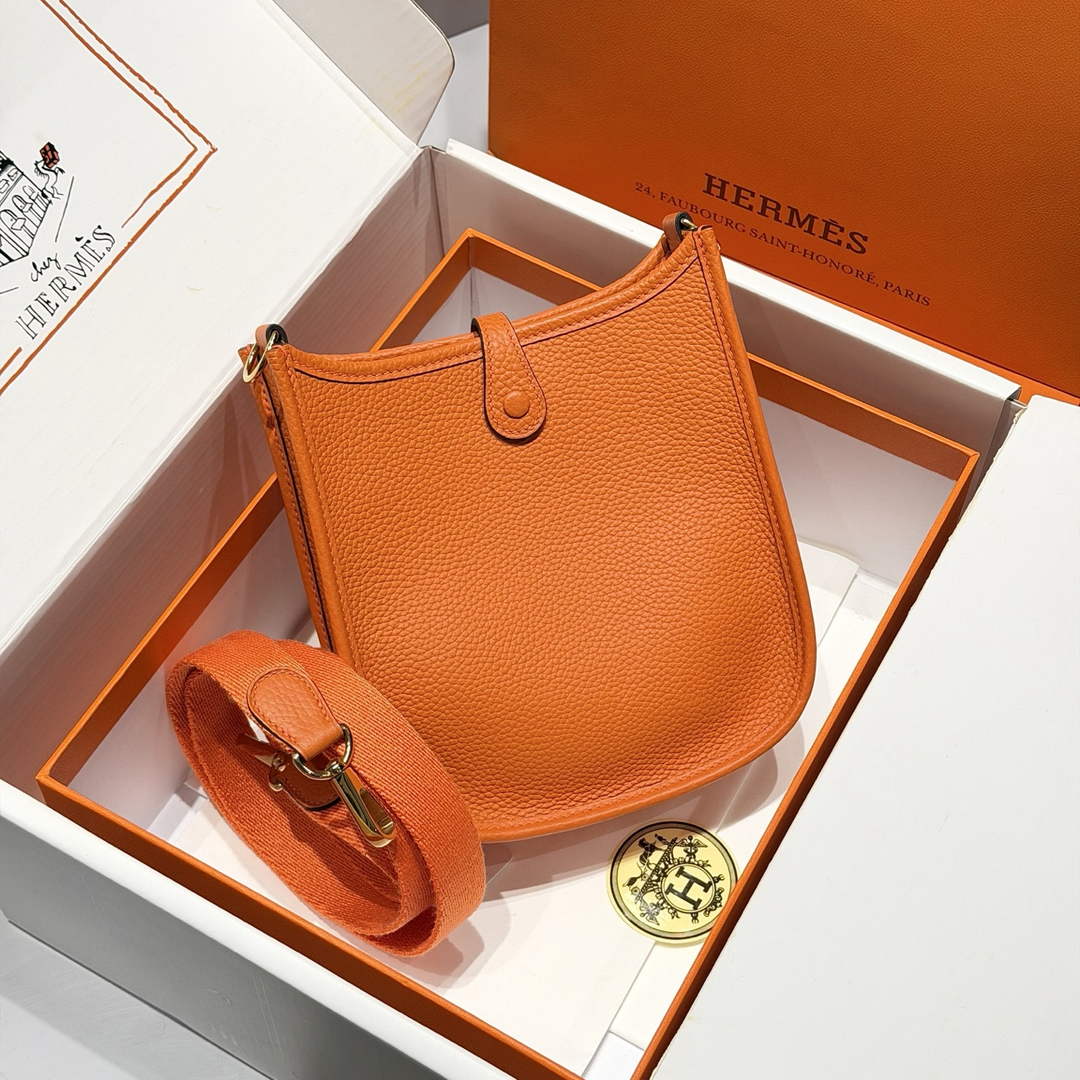 Hermes Mini Evelyne 16 Bag in Taurillon Clemence Leather H069425