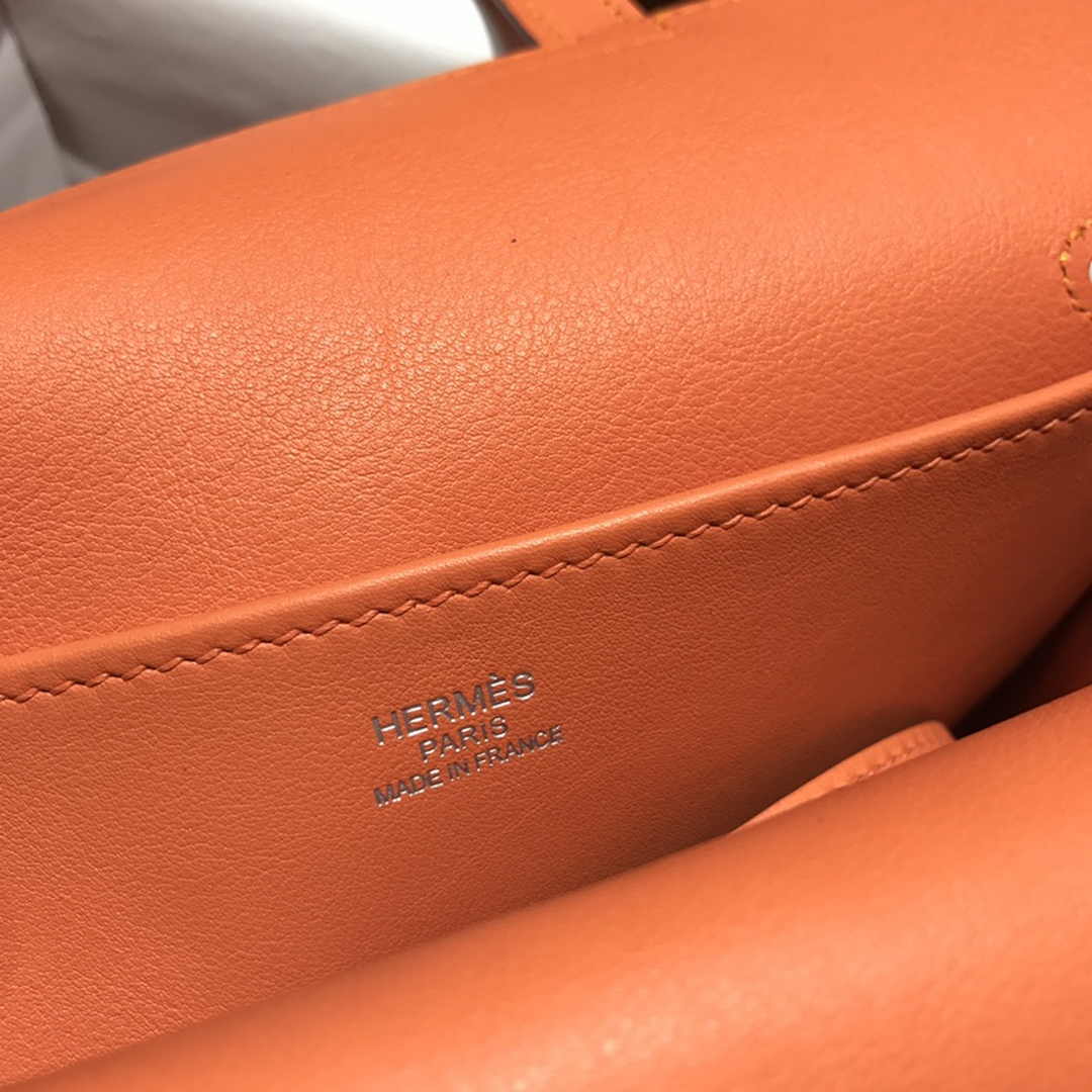 Hermes Mini Halzan 22 Bag Orange Swift Leather H082134