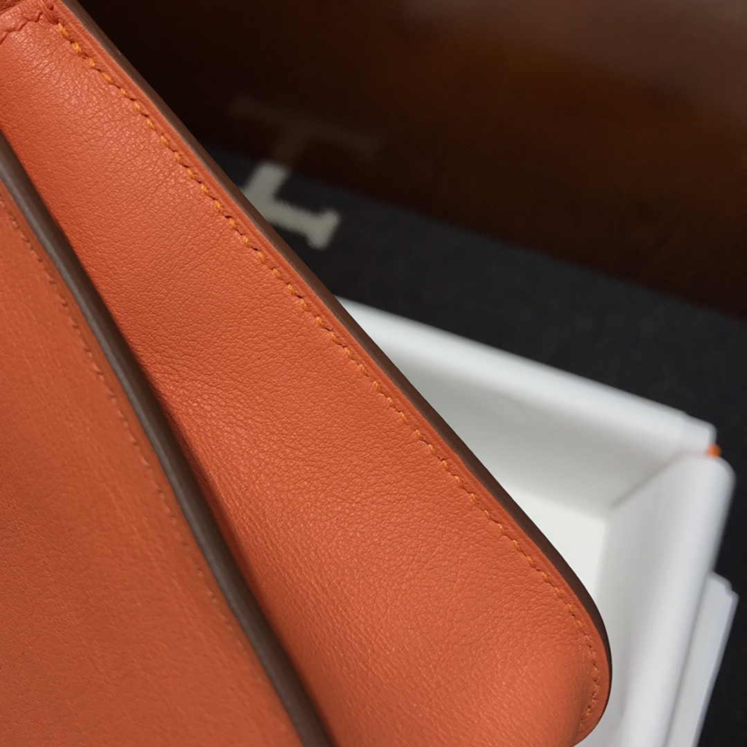 Hermes Mini Halzan 22 Bag Orange Swift Leather H082134
