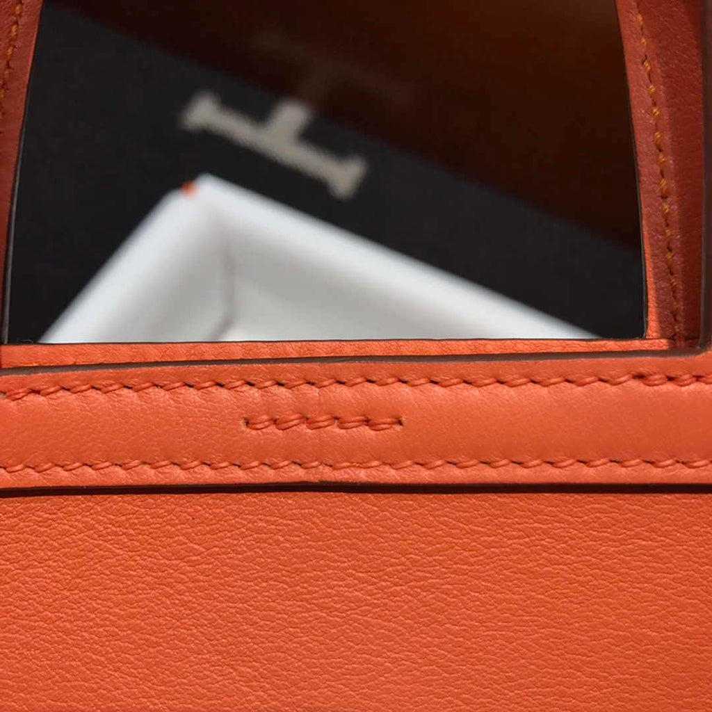 Hermes Mini Halzan 22 Bag Orange Swift Leather H082134