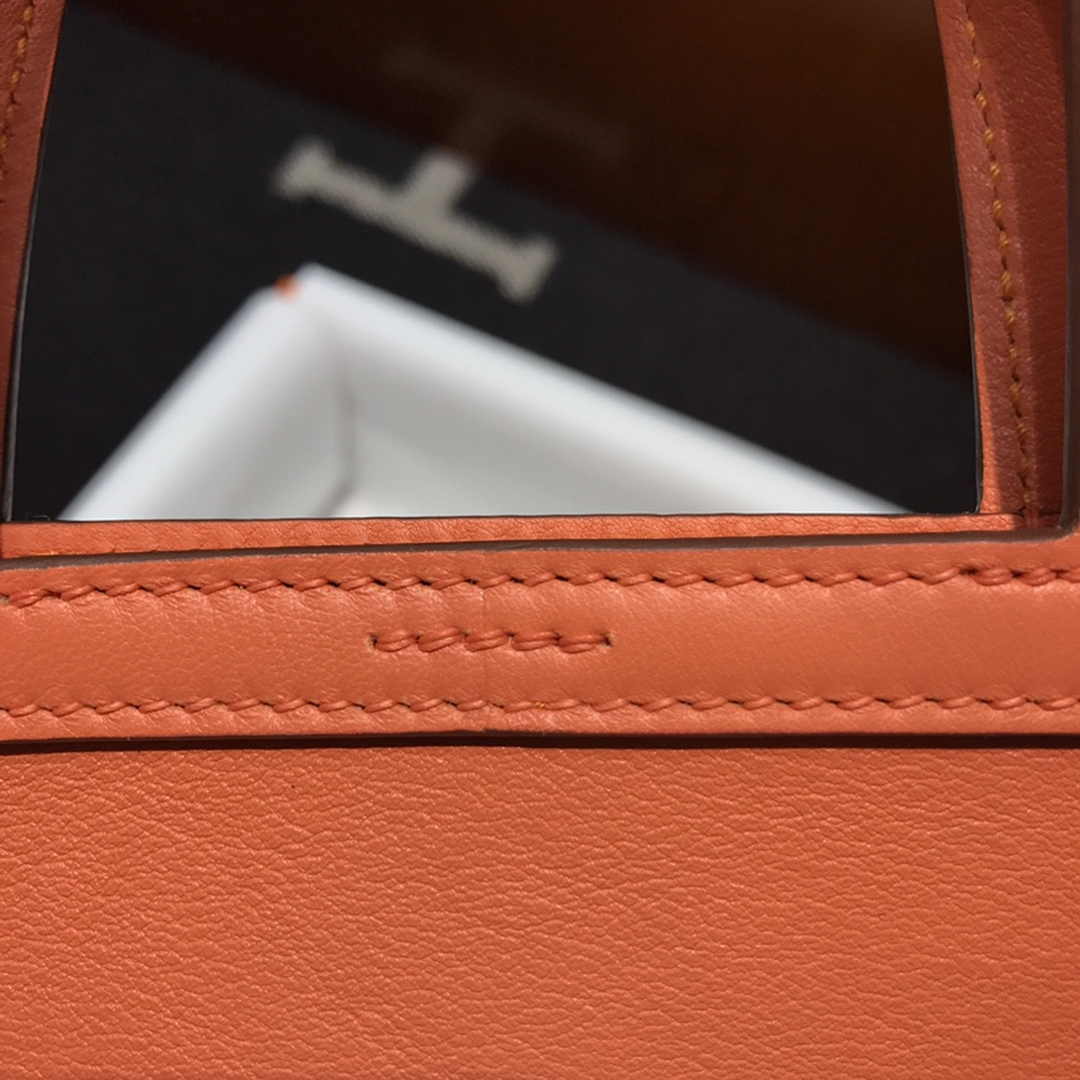 Hermes Mini Halzan 22 Bag Orange Swift Leather H082134