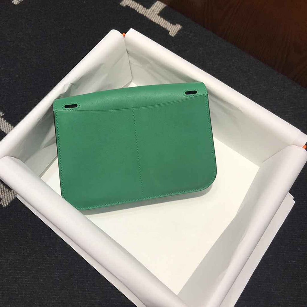 Hermes Mini Halzan 22 Bag Green Swift Leather H082133