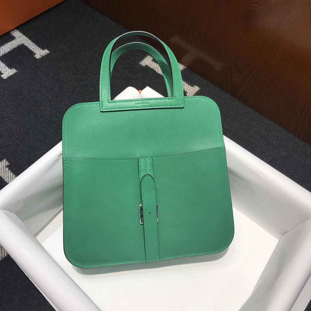 Hermes Mini Halzan 22 Bag Green Swift Leather H082133