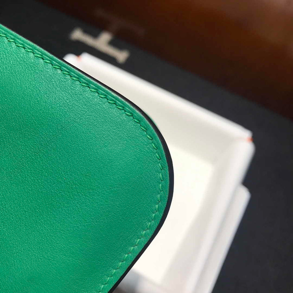 Hermes Mini Halzan 22 Bag Green Swift Leather H082133
