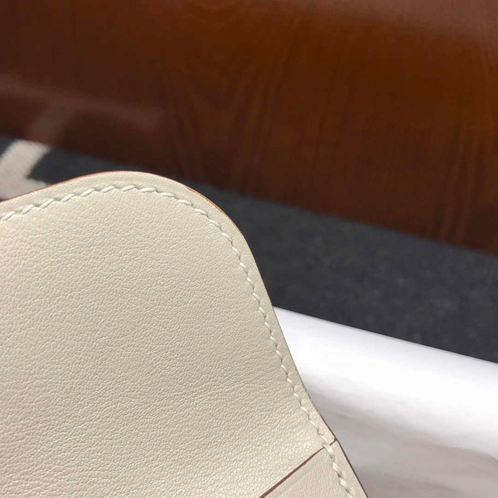 Hermes Mini Halzan 22 Bag Beige Swift Leather H082135