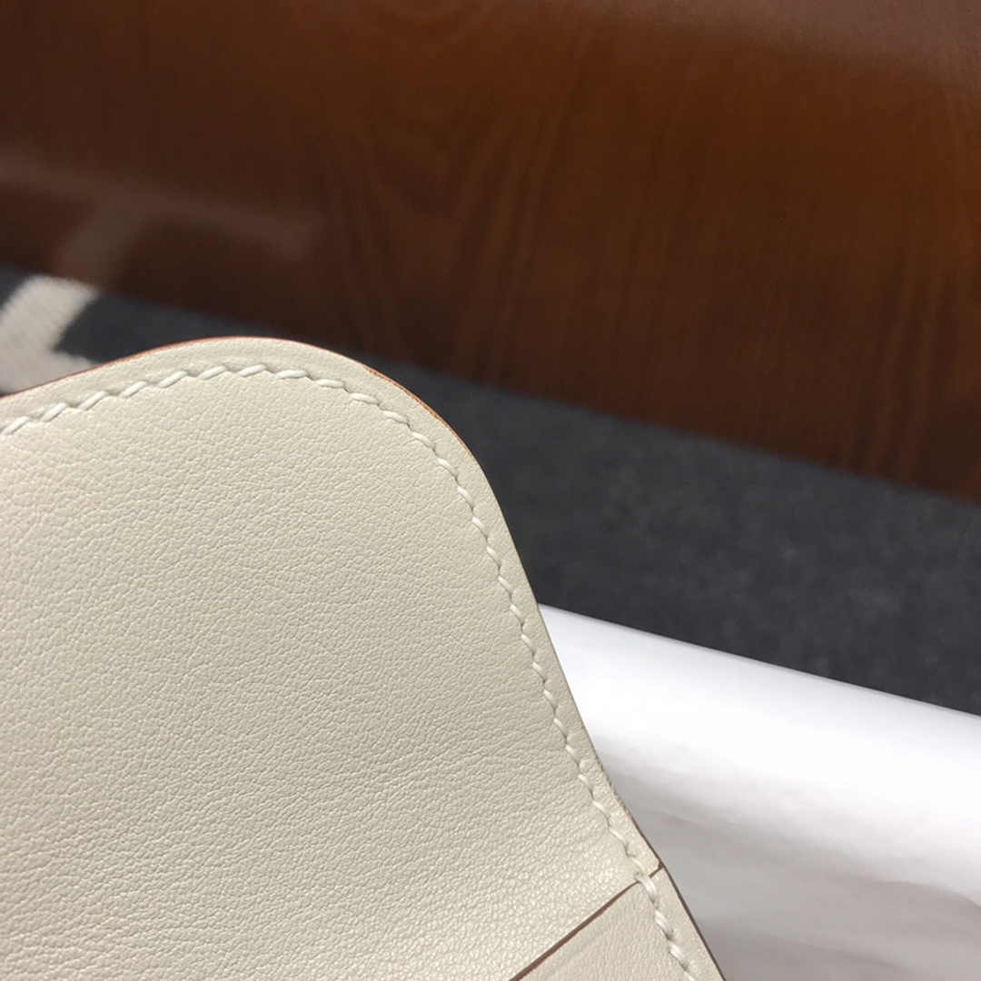 Hermes Mini Halzan 22 Bag Beige Swift Leather H082135
