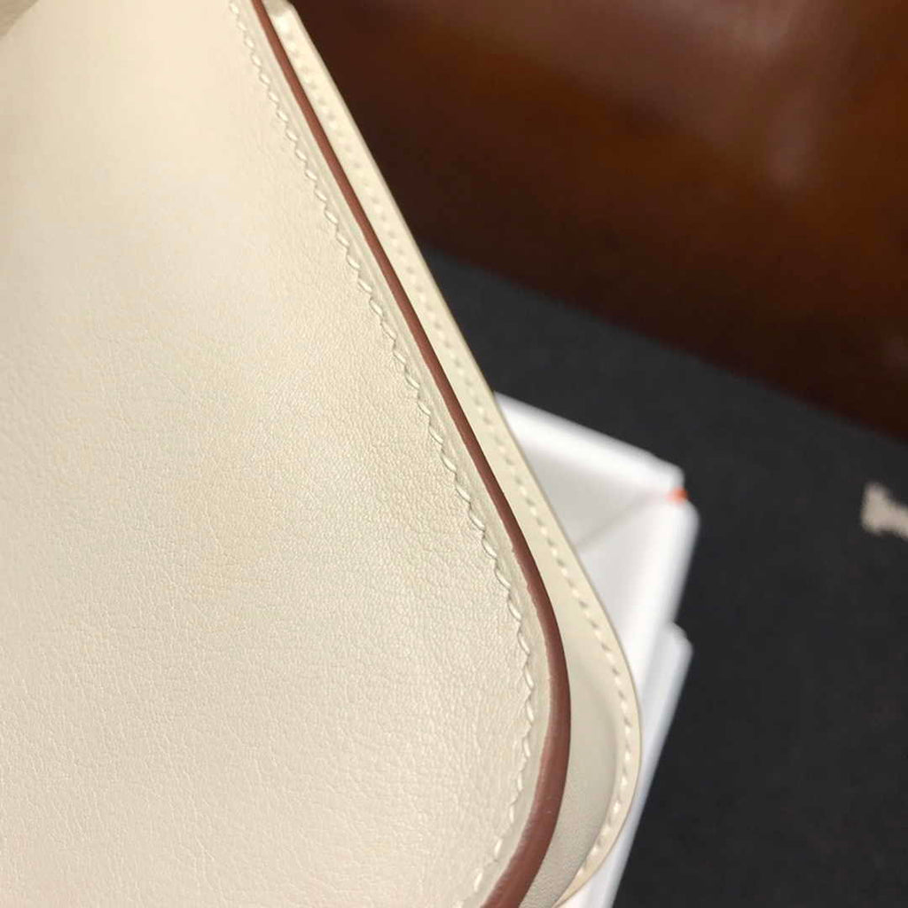 Hermes Mini Halzan 22 Bag Beige Swift Leather H082135