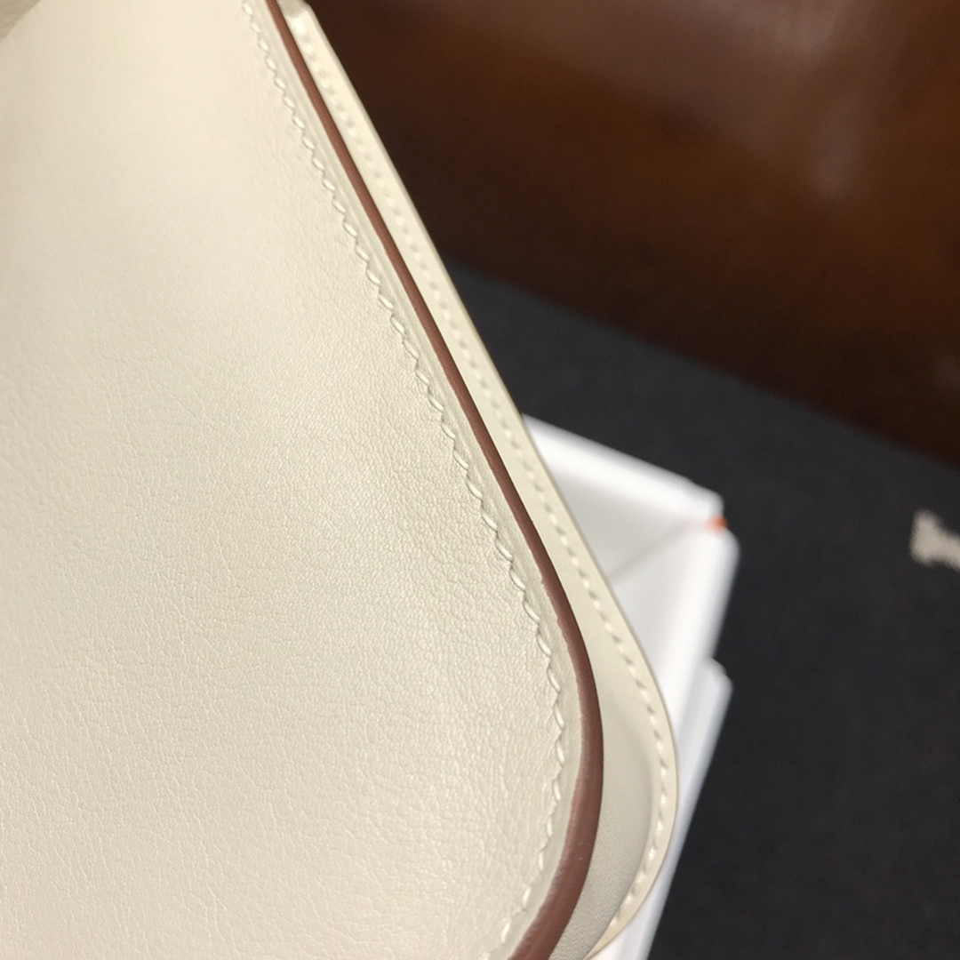 Hermes Mini Halzan 22 Bag Beige Swift Leather H082135