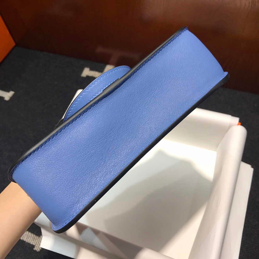 Hermes Mini Halzan 22 Bag Blue Swift Leather H082131