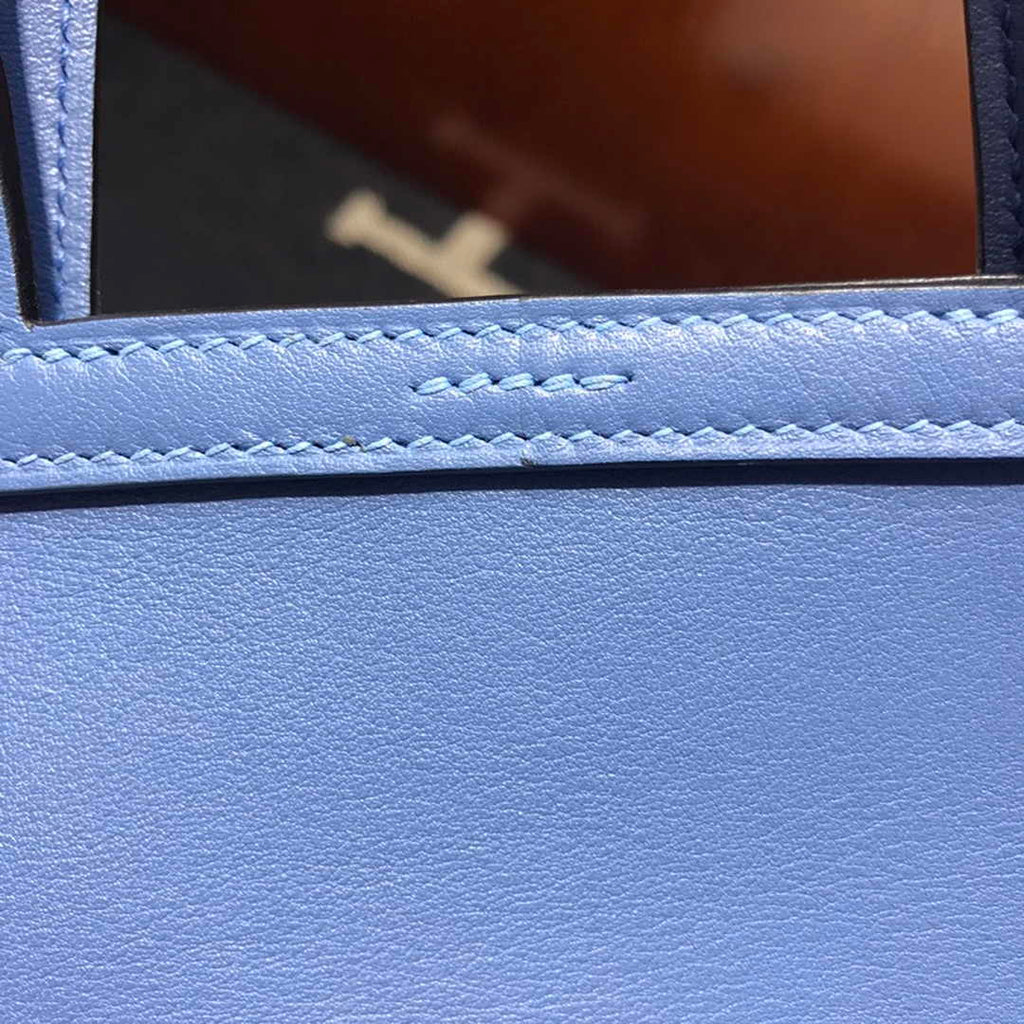 Hermes Mini Halzan 22 Bag Blue Swift Leather H082131