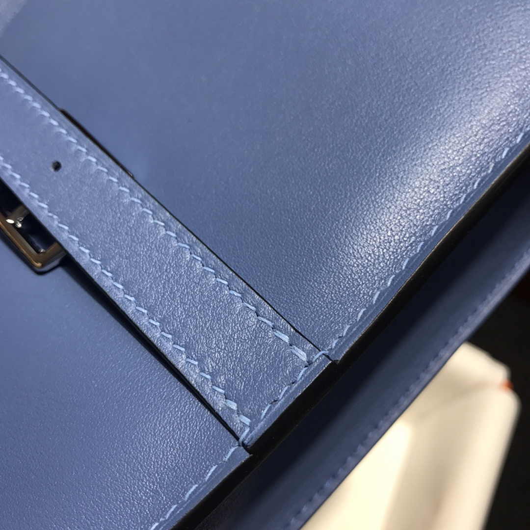 Hermes Mini Halzan 22 Bag Blue Swift Leather H082131