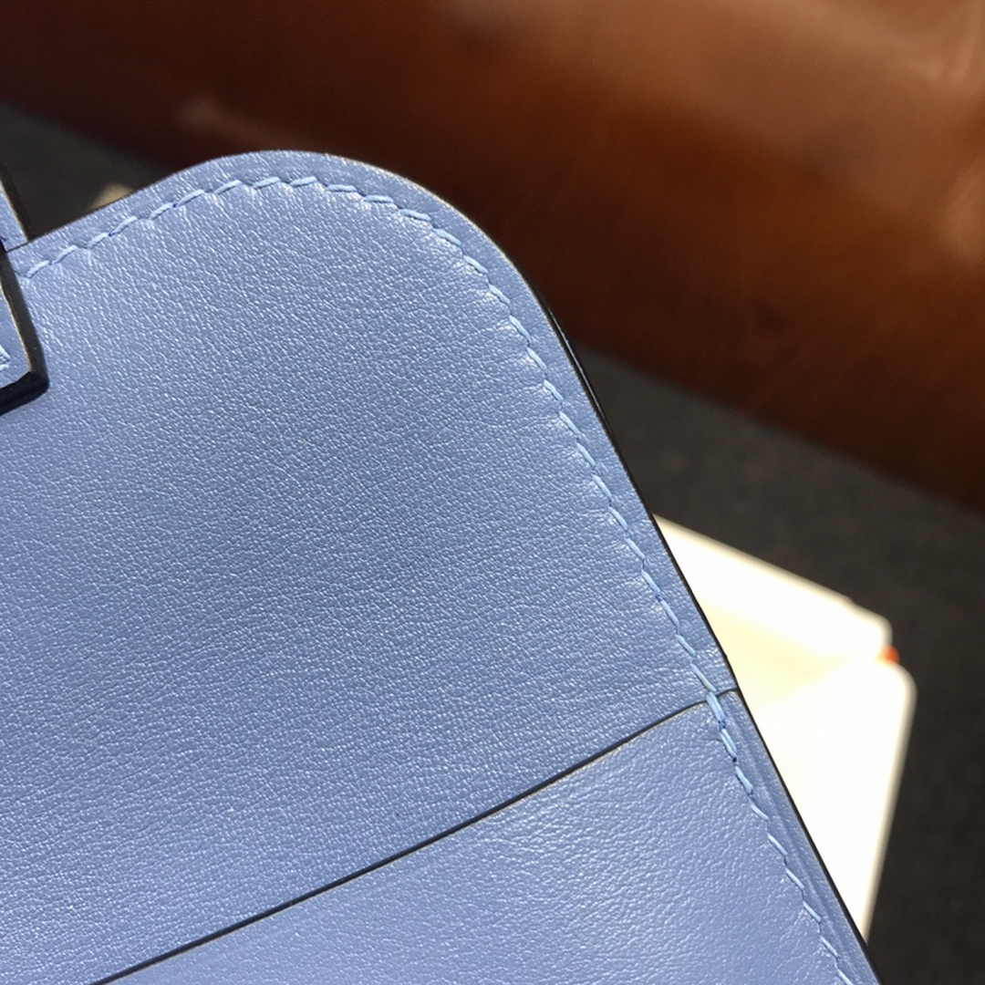 Hermes Mini Halzan 22 Bag Blue Swift Leather H082131