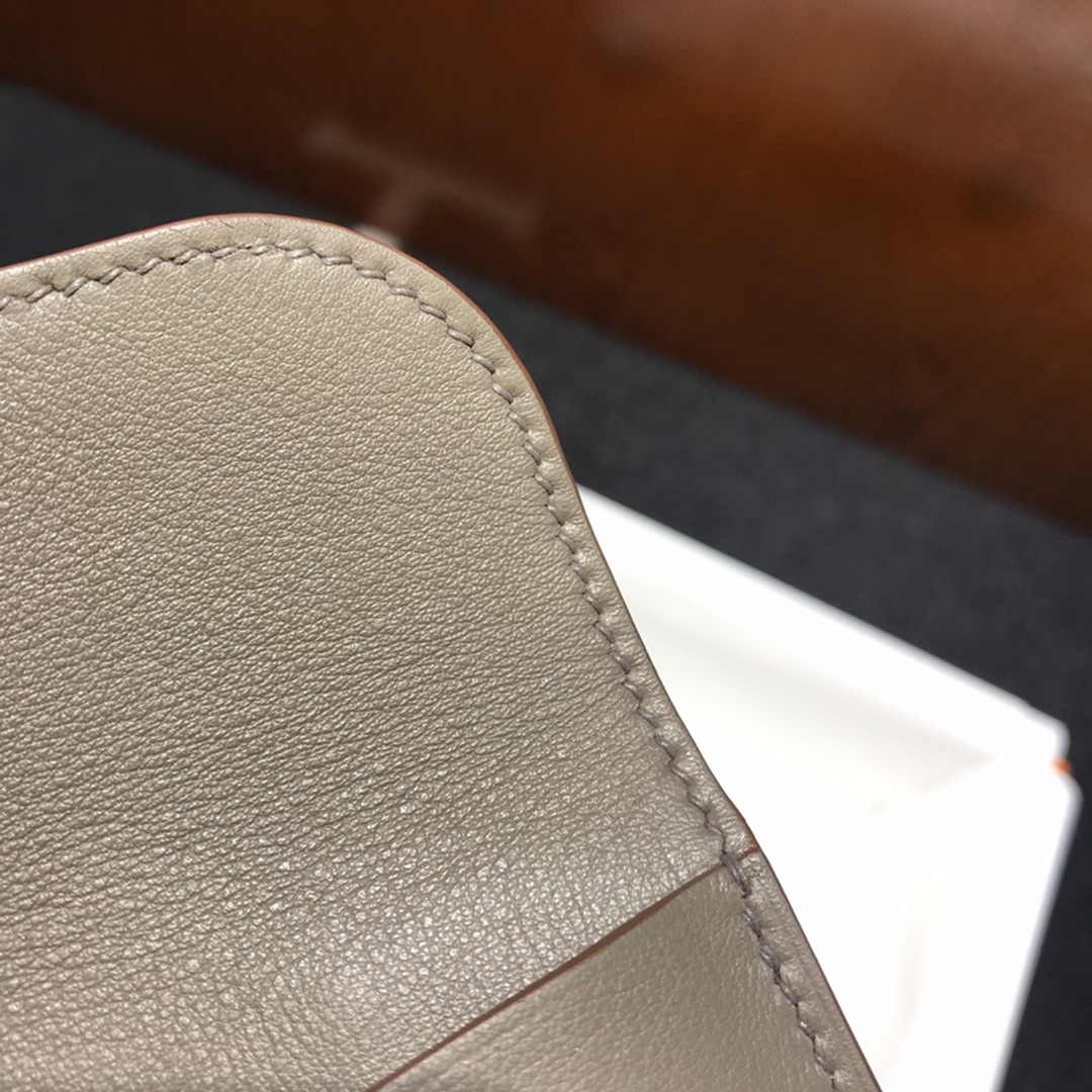 Hermes Mini Halzan 22 Bag Gray Swift Leather H082136