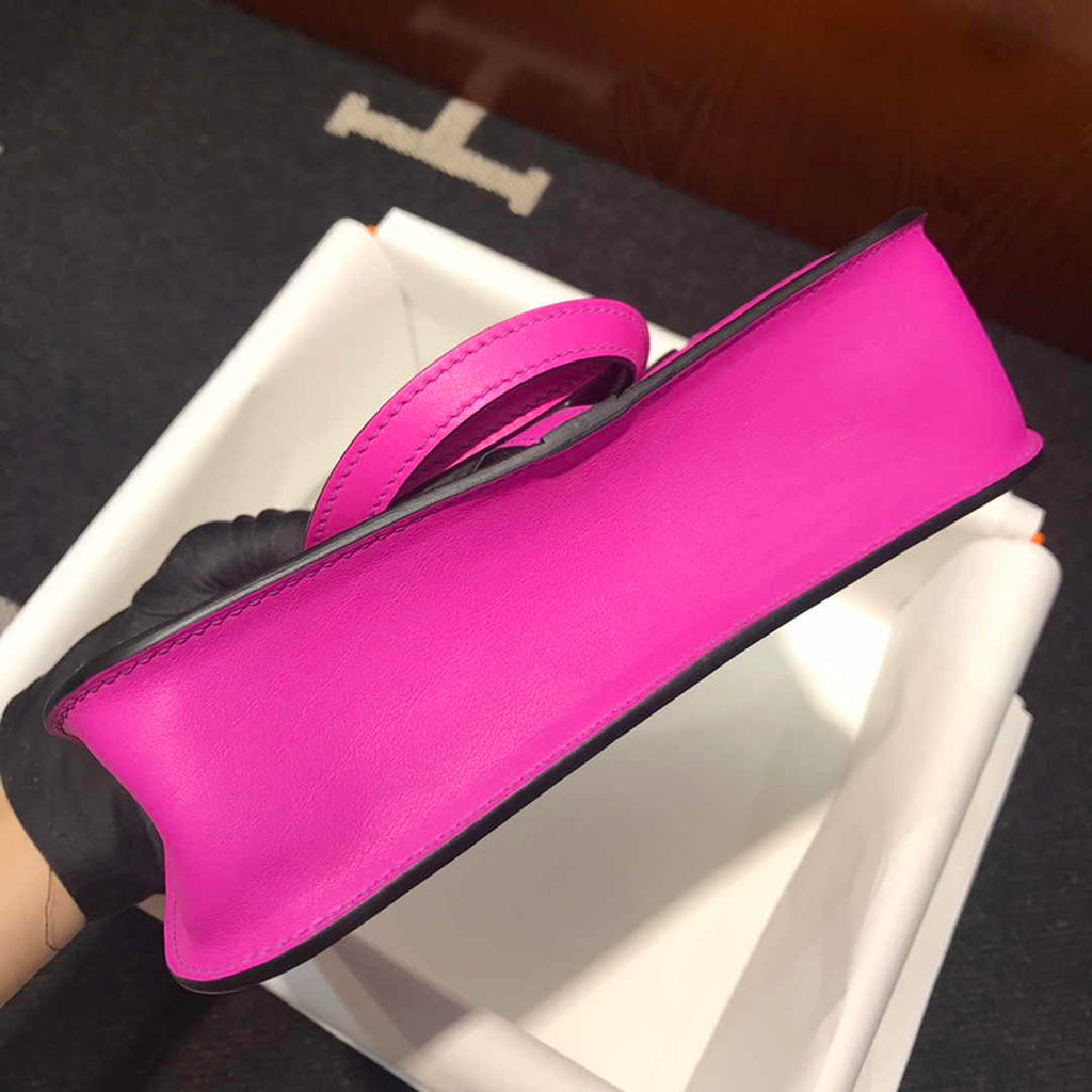 Hermes Mini Halzan 22 Bag Purple Swift Leather H082138