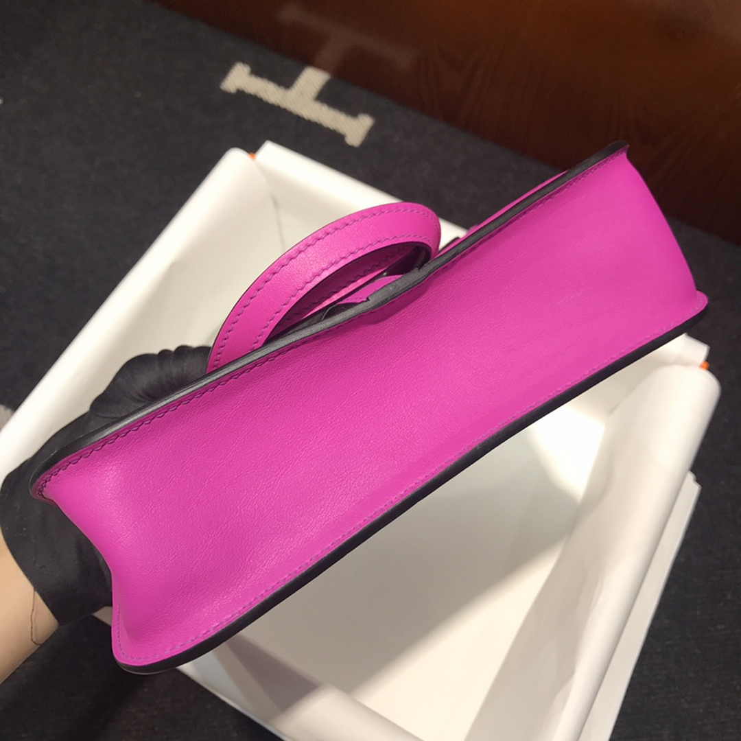 Hermes Mini Halzan 22 Bag Purple Swift Leather H082138