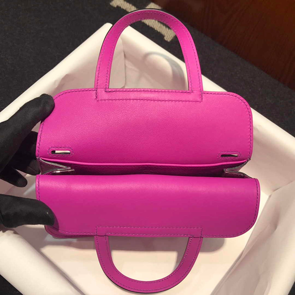 Hermes Mini Halzan 22 Bag Purple Swift Leather H082138