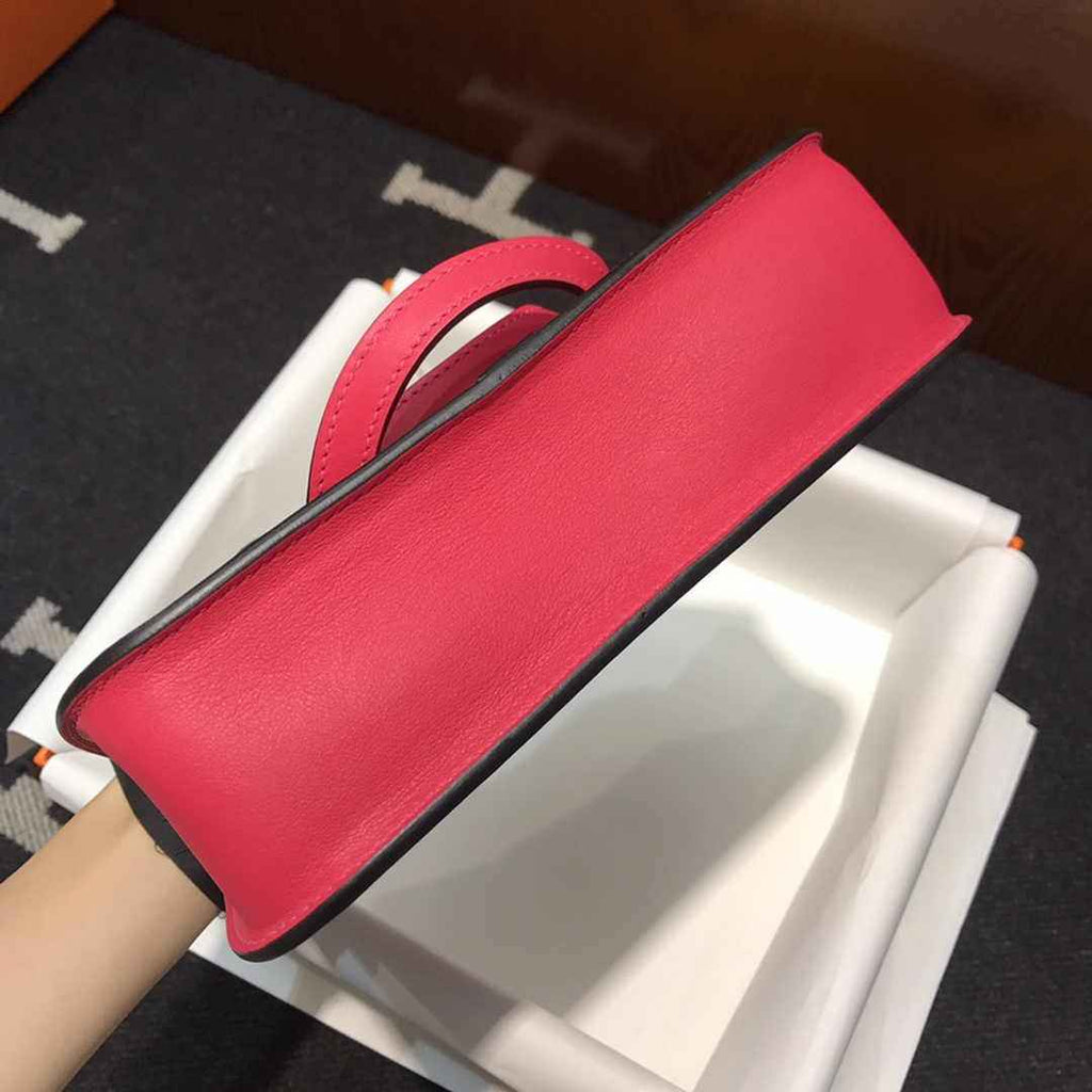 Hermes Mini Halzan 22 Bag Plum Swift Leather H082137