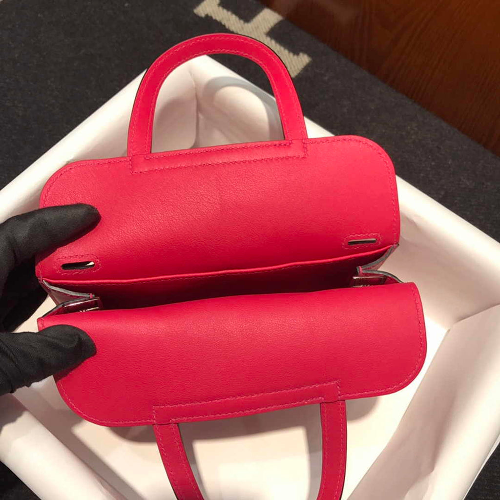 Hermes Mini Halzan 22 Bag Plum Swift Leather H082137