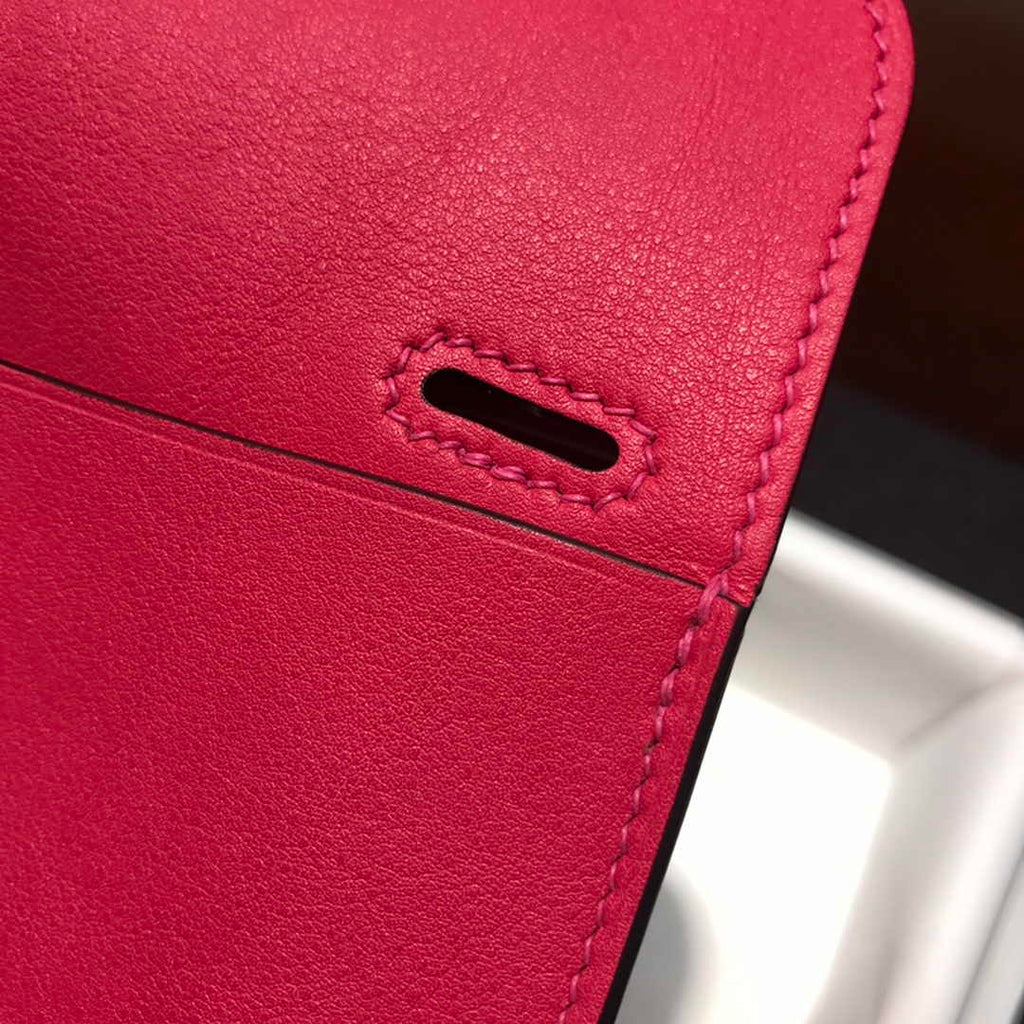 Hermes Mini Halzan 22 Bag Plum Swift Leather H082137