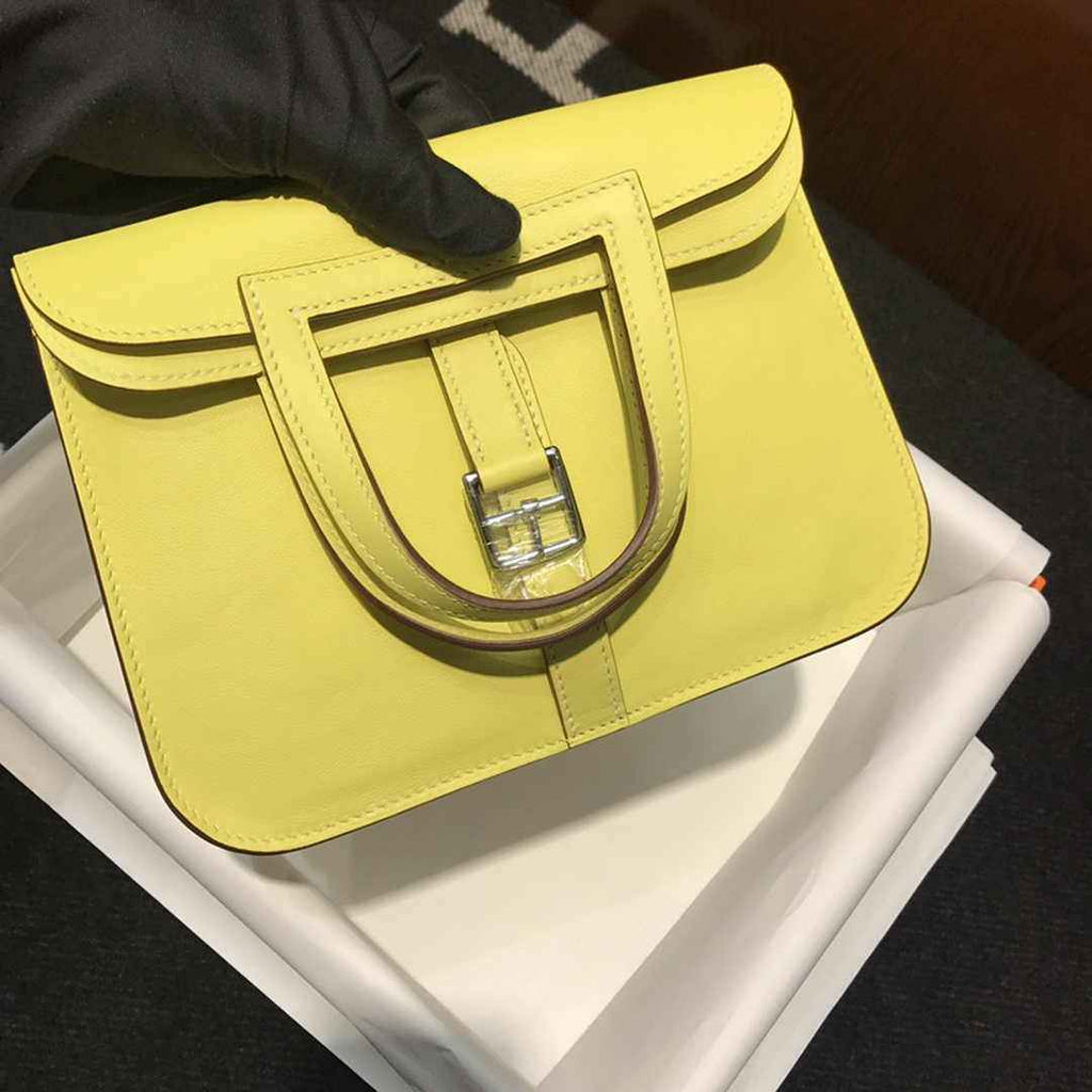 Hermes Mini Halzan 22 Bag Yellow Swift Leather H082139