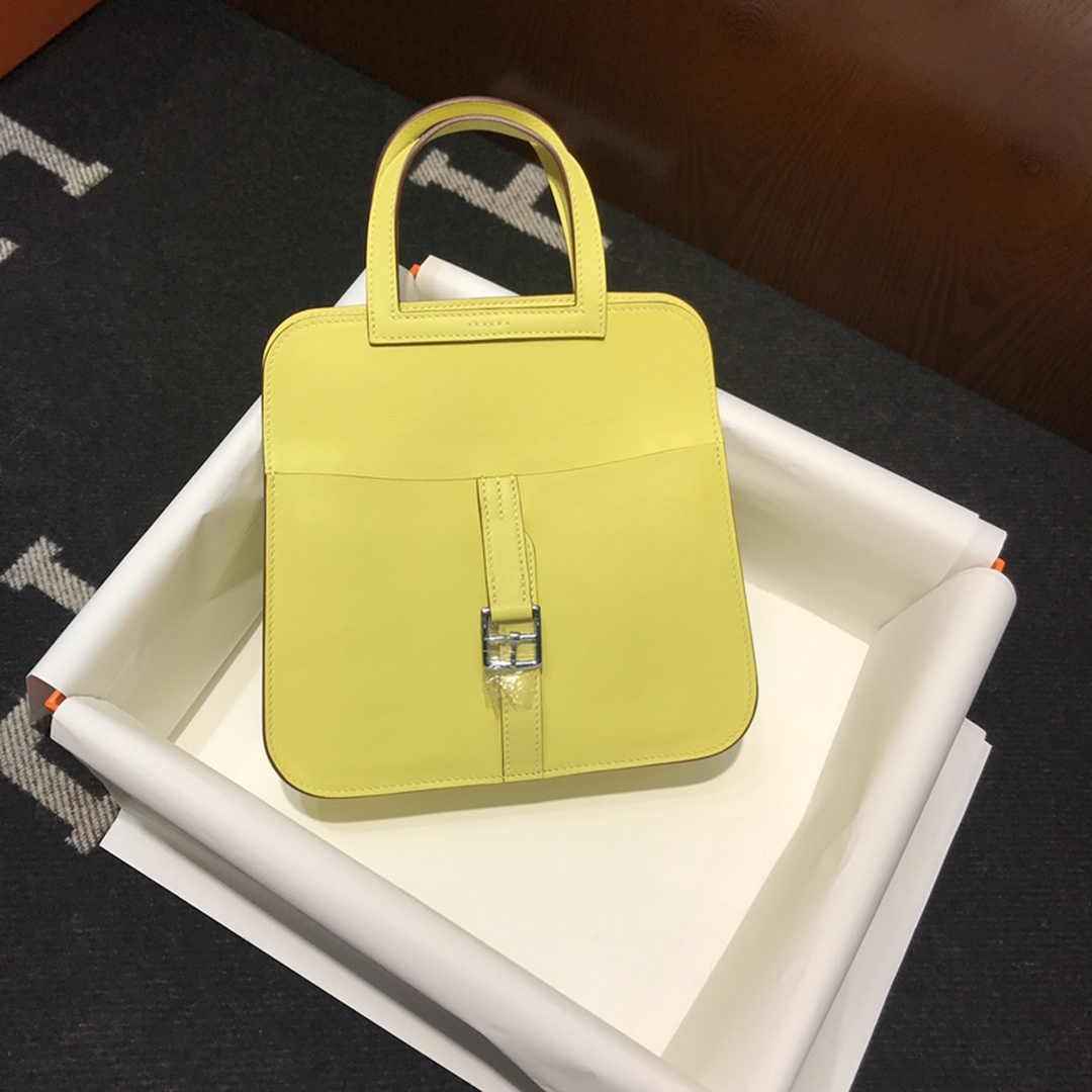 Hermes Mini Halzan 22 Bag Yellow Swift Leather H082139